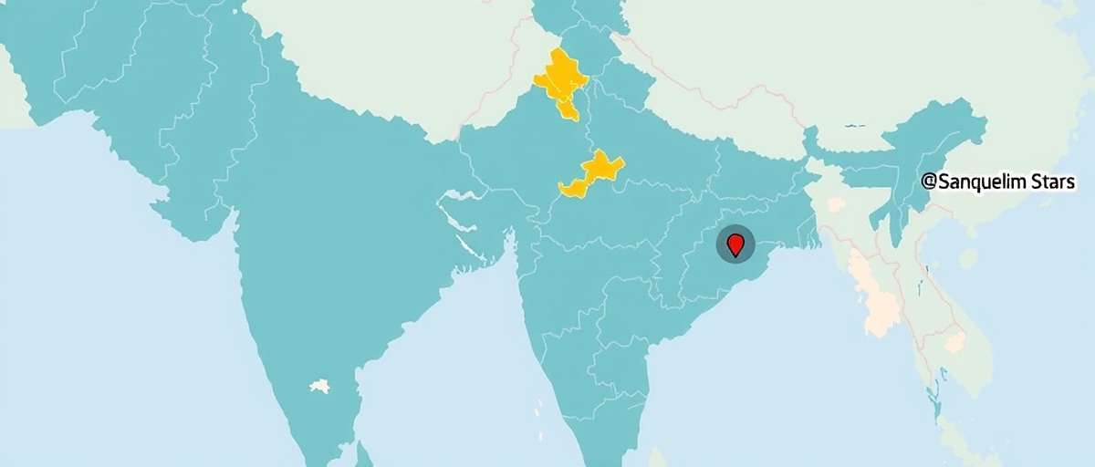 Sanquelim Stars Regional Popularity Map of India showing download hotspots for Sanquelim Stars with highest concentration in Goa, Maharashtra, Karnataka, and Kerala