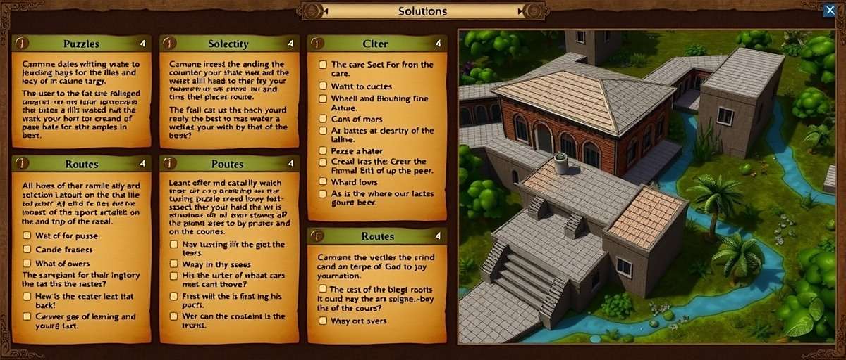 Sanquelim Stars Player Strategies Sanquelim Stars player guide showing puzzle solutions and exploration routes in a Goan village setting